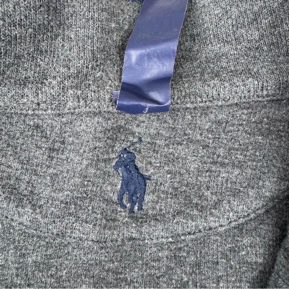 Polo Ralph Lauren reversible quarter zipper sweatshirt in blue and gray. Size XL